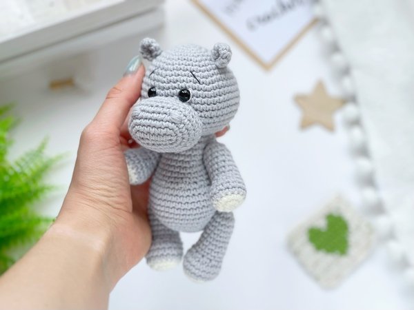 Safari hippo Amigurumi crochet pattern PDF