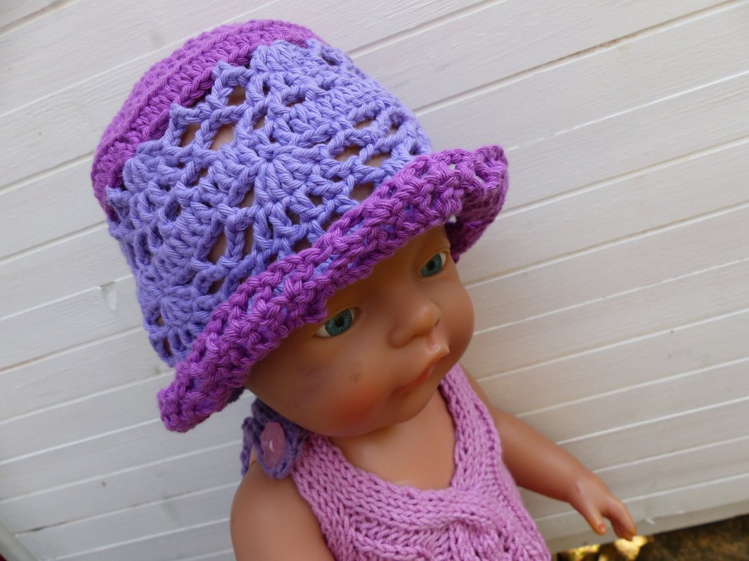 Häkelanleitung Sommerhut für Puppe