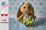 Crochet PDF pattern in English Little Cute Bunny