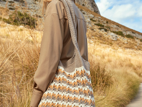 Häkelanleitung: Häkeltasche aus recycelter Baumwolle