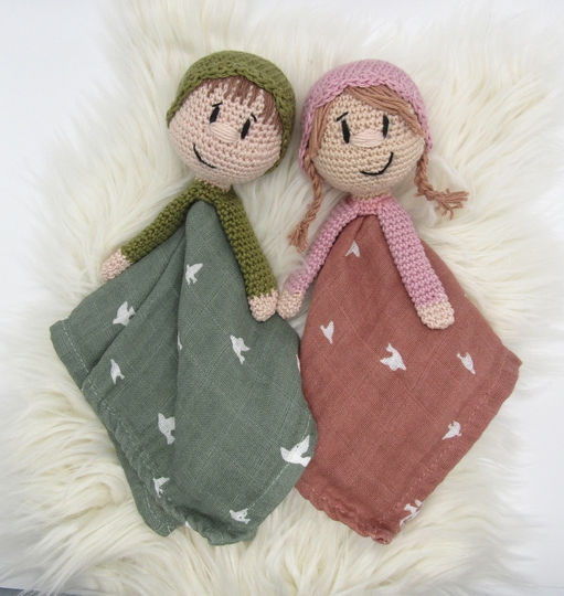 Max und Mathilda als Schnuffeltuch/Schmusetuch/ Schlummerle