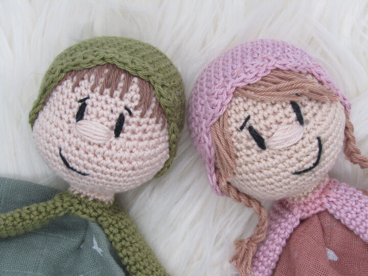 Max und Mathilda als Schnuffeltuch/Schmusetuch/ Schlummerle