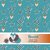 Digital Papier nahtlos Motiv Fuchs Sterne Scrapbooking Wallpaper blue