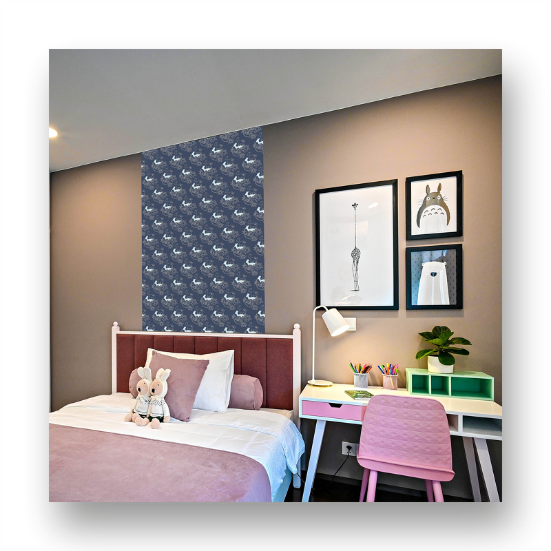 Digital Papier nahtlos Motiv Reh Scrapbooking Wallpaper blue - Bild 2