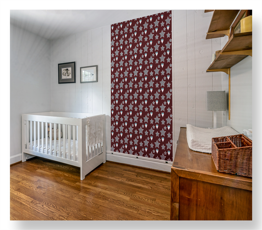 Digital Papier nahtlos Motiv Fuchs Sterne Scrapbooking Wallpaper brown - Bild 2