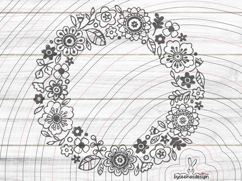 Blumen Kranz Plotterdatei SVG DXF
