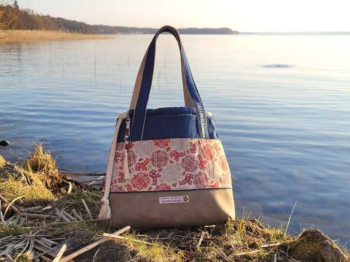 Projekttasche Pam mit Schnittmuster zum Ausdrucken