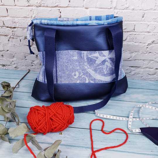 Projekttasche Pam mit Schnittmuster zum Ausdrucken