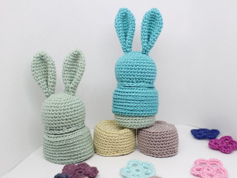 "Benjamin Bunny" - Häkelanleitung für Osterhase oder Osterkörbchen