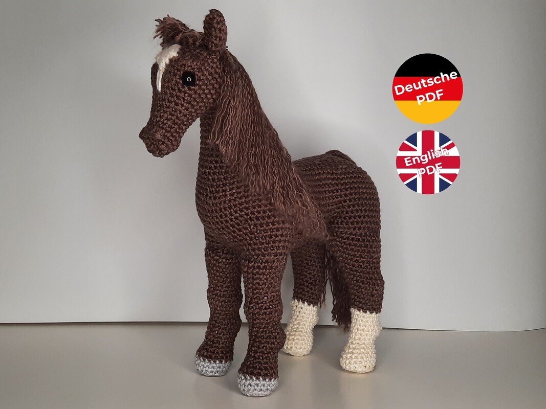Pferd Stardust - Realistisches Pferd - Amigurumi Häkelanleitung