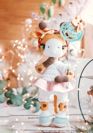 Giraffe crochet pattern animals English Amigurumi toy Handmade