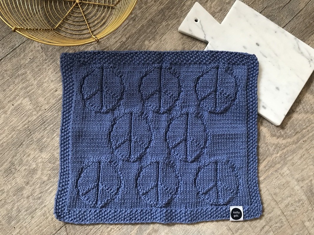 Strickanleitung Spültuch/Putztuch Peace