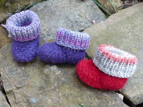 Gefilzte Puppenschuhe - Gestrickt und Gehäkelt