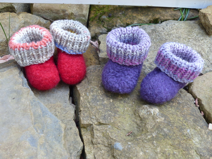 Gefilzte Puppenschuhe - Gestrickt und Gehäkelt