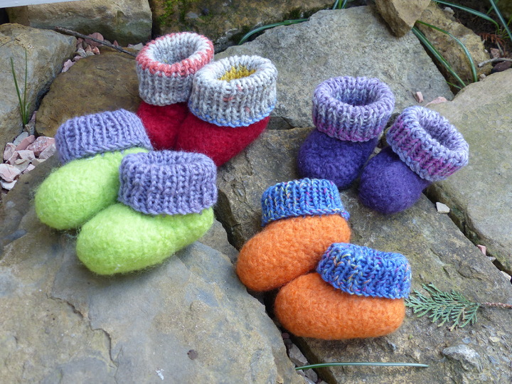 Gefilzte Puppenschuhe - Gestrickt und Gehäkelt