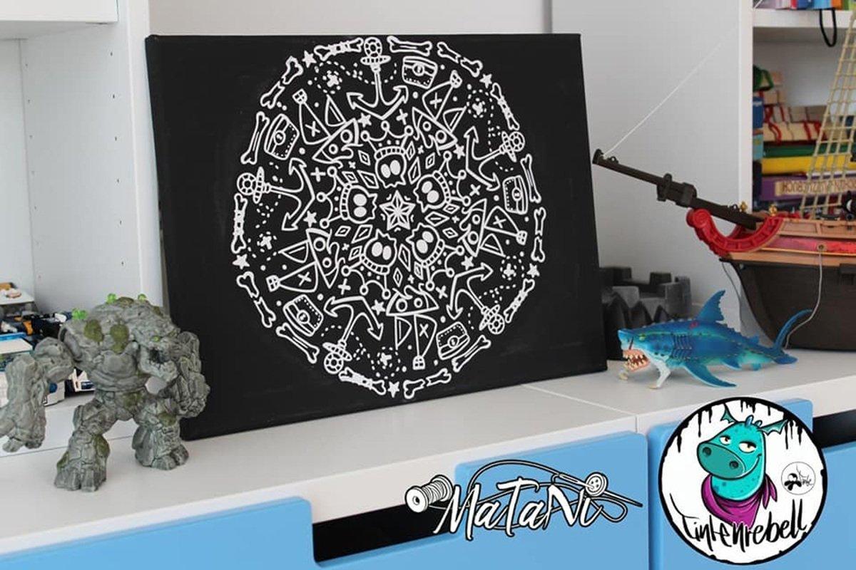 Plotterdatei Piratenmandala 