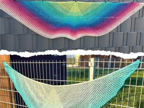 -	Häkelschriftanleitung Tuch „engelenvleugels“  -