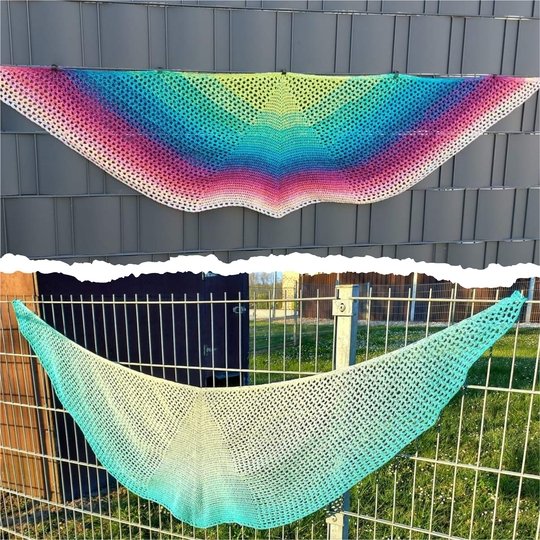 -	Häkelschriftanleitung Tuch „engelenvleugels“  -