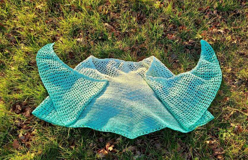 -	Häkelschriftanleitung Tuch „engelenvleugels“  -