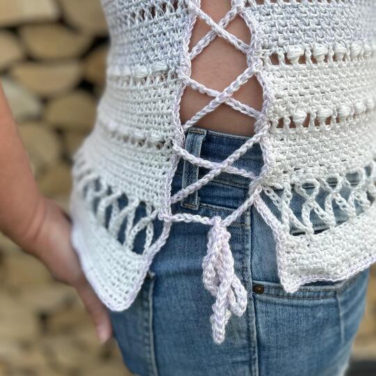 Seafoam PonShirt - Häkelponcho und Shirt in einem