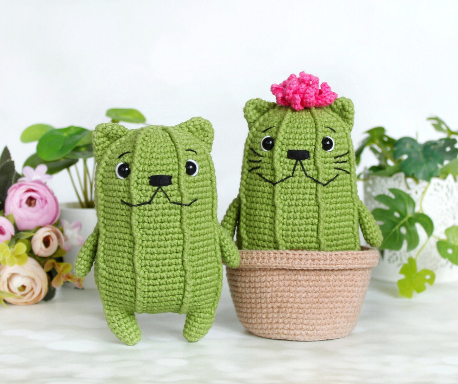 Catcus = Cat + Cactus Amigurumi Crochet Pattern