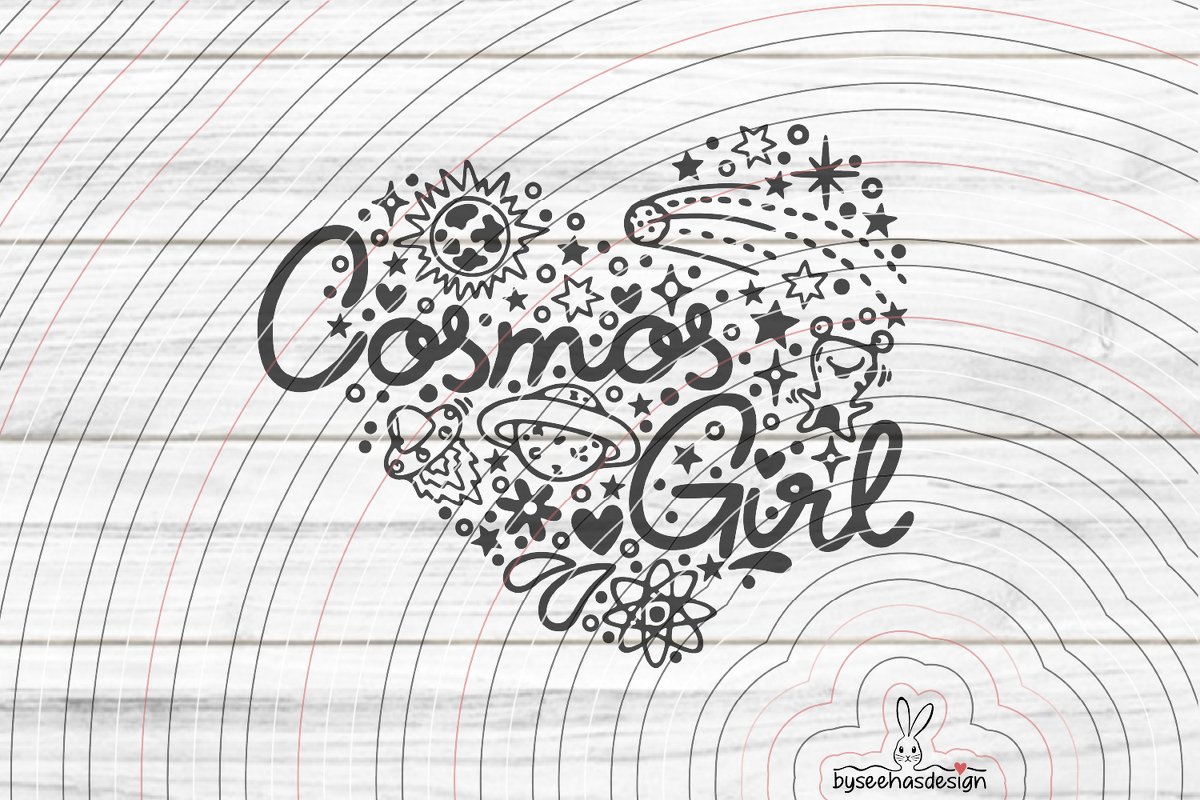 Cosmos Girl Plotterdatei SVG DXF - Bild 2