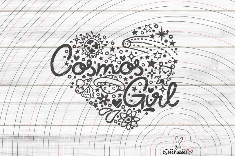 Cosmos Girl Plotterdatei SVG DXF