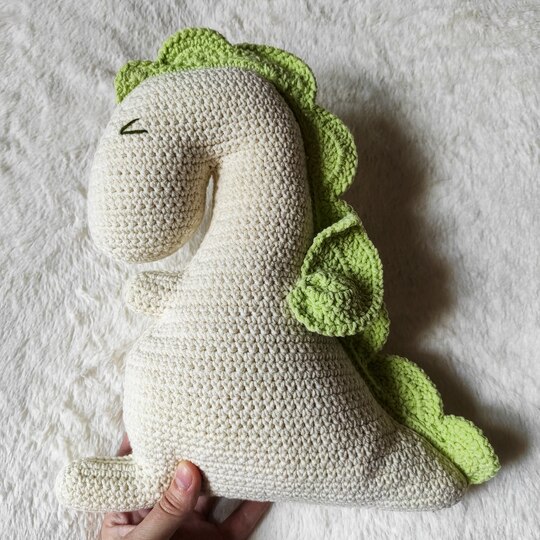 Crochet Pattern Decorative Pillow Dinosaur for the Baby's Room