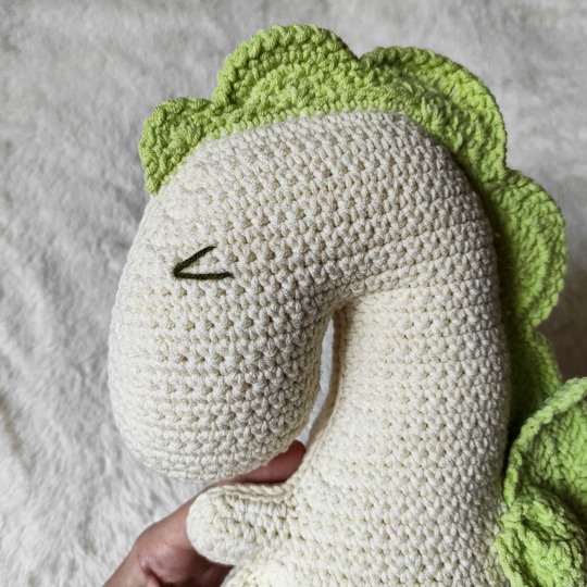 Crochet Pattern Decorative Pillow Dinosaur for the Baby's Room