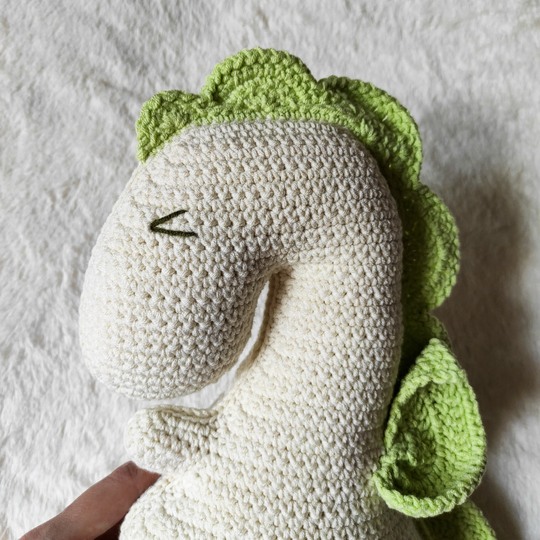 Crochet Pattern Decorative Pillow Dinosaur for the Baby's Room