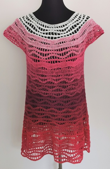 Tunika/Shirt/Kleid Strawberry Fields, Häkelanleitung