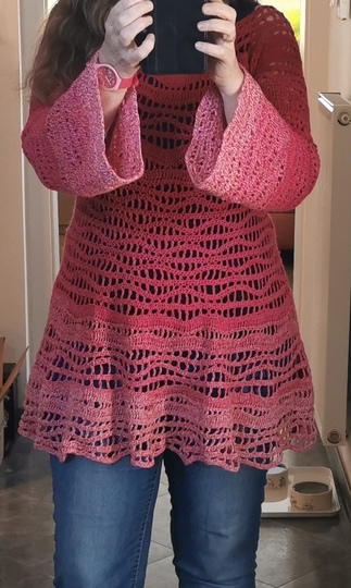 Tunika/Shirt/Kleid Strawberry Fields, Häkelanleitung