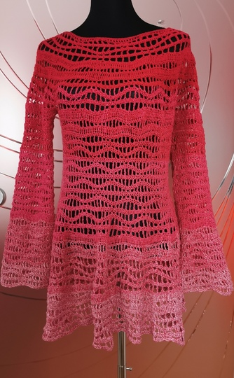 Tunika/Shirt/Kleid Strawberry Fields, Häkelanleitung