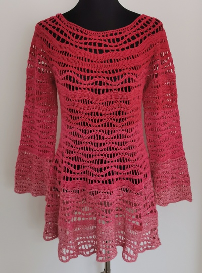 Tunika/Shirt/Kleid Strawberry Fields, Häkelanleitung