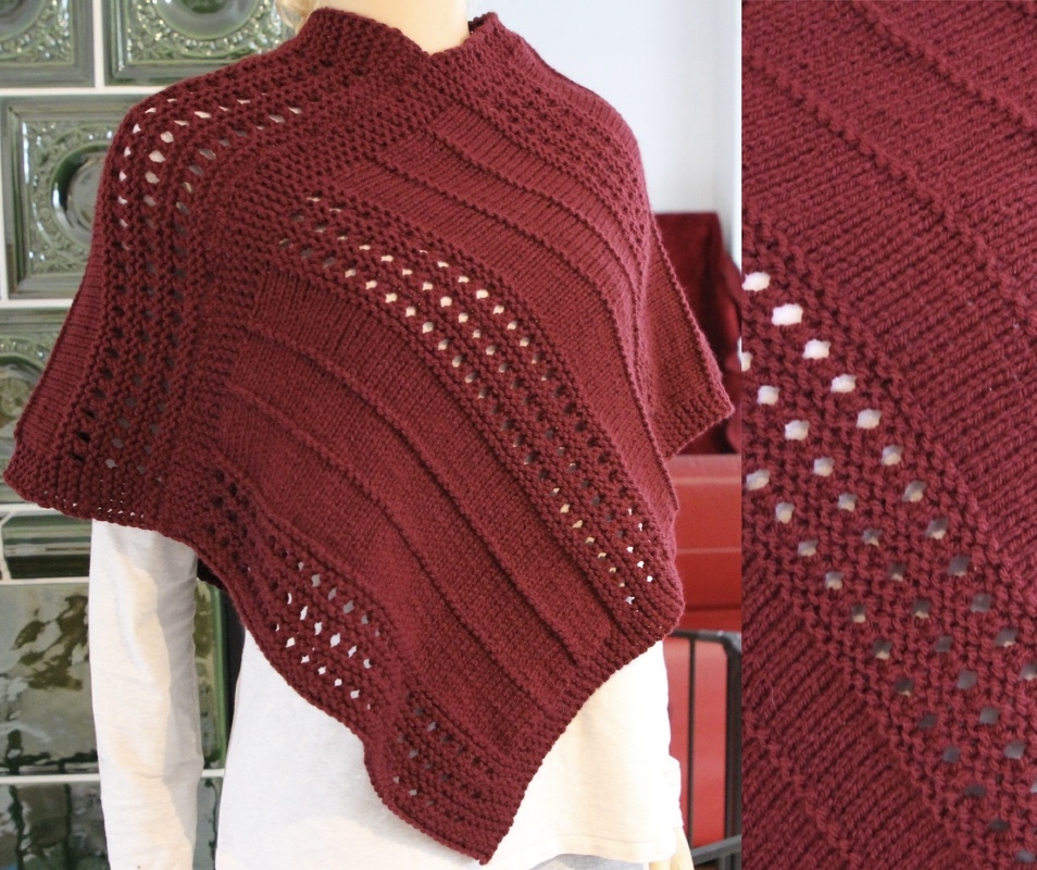 Strickanleitung Poncho "Margaux" - sehr einfach - anfängerfreundlich