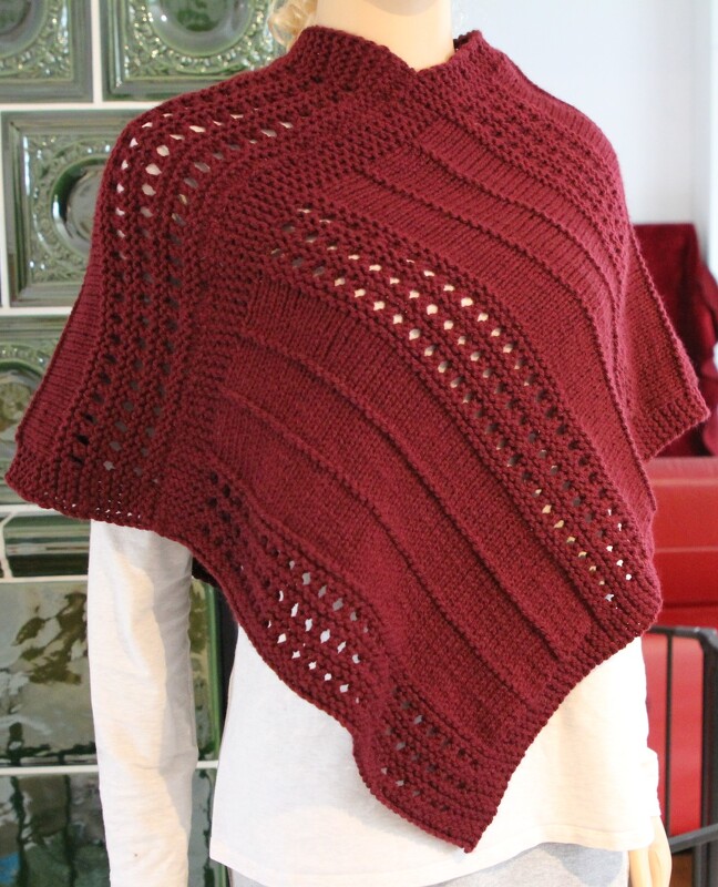Strickanleitung Poncho "Margaux" - sehr einfach - anfängerfreundlich
