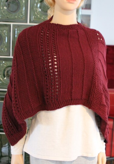 Strickanleitung Poncho "Margaux" - sehr einfach - anfängerfreundlich