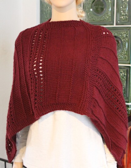 Strickanleitung Poncho "Margaux" - sehr einfach - anfängerfreundlich