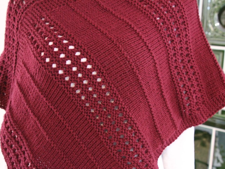Strickanleitung Poncho "Margaux" - sehr einfach - anfängerfreundlich