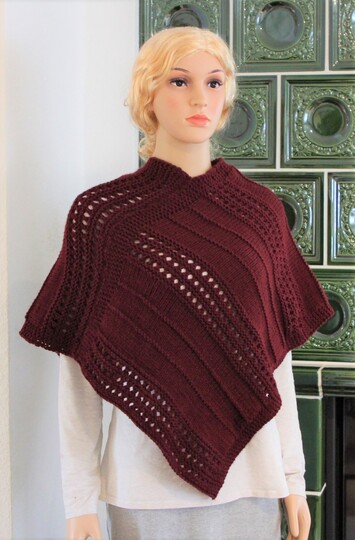 Strickanleitung Poncho "Margaux" - sehr einfach - anfängerfreundlich