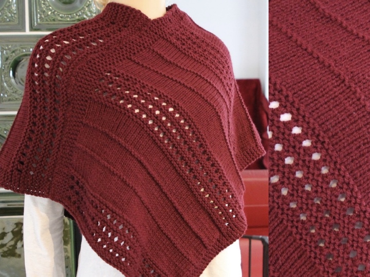 Strickanleitung Poncho "Margaux" - sehr einfach - anfängerfreundlich