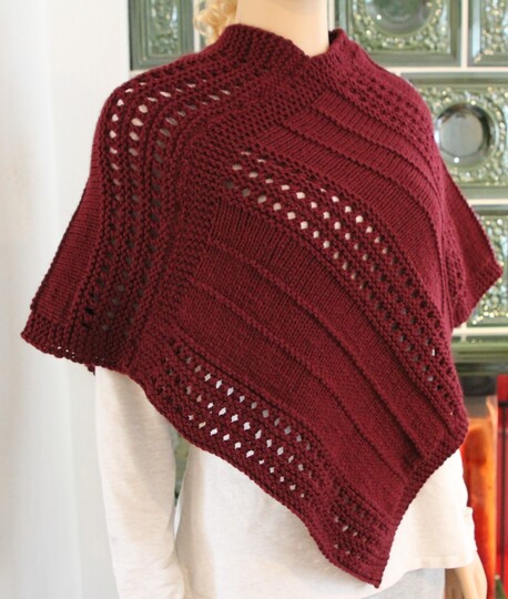 Strickanleitung Poncho "Margaux" - sehr einfach - anfängerfreundlich