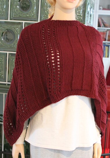 Strickanleitung Poncho "Margaux" - sehr einfach - anfängerfreundlich