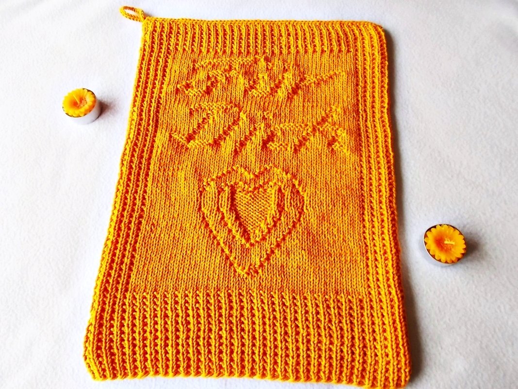 Gästehandtuch "Für Dich" - liebevolles Geschenk - Strickanleitung