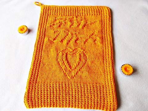 Gästehandtuch "Für Dich" - liebevolles Geschenk - Strickanleitung