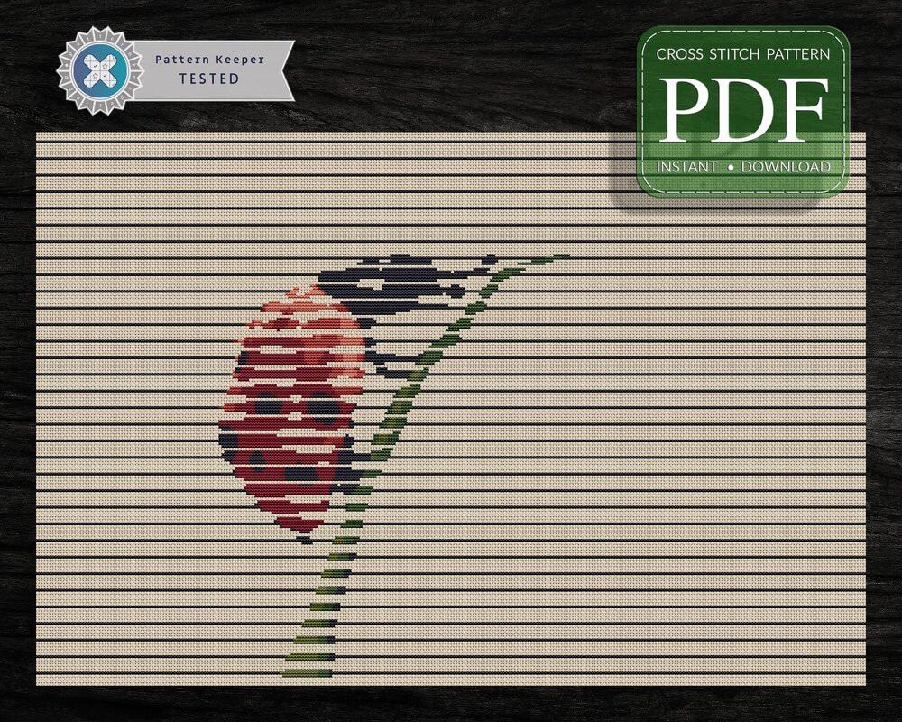 Ladybug > Cross Stitch Pattern PDF