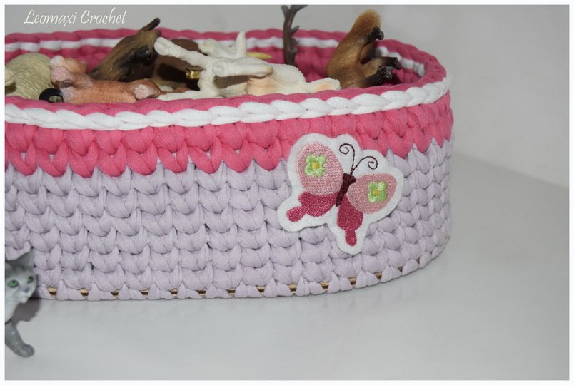 - OVAL - Basicanleitung mit einem Holzboden häkeln, ovales Utensilo, Korb