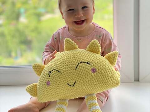 Plush pattern of pillow Sun EASY Amigurumi Crochet Pattern (PDF file)