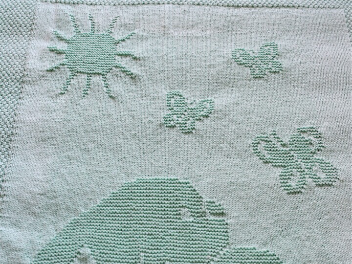 Strickanleitung Babydecke / Kinderdecke "Glücksmoment" - einfach