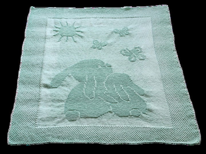 Strickanleitung Babydecke / Kinderdecke "Glücksmoment" - einfach